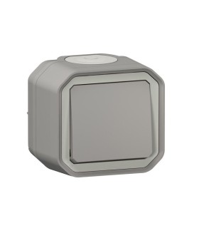Interrupteur ou va-et-vient Plexo 10 AX complet saillie - Gris
