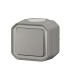 Lot de 3 prises + 2 va-et-vient + commande double Plexo complet saillie - gris