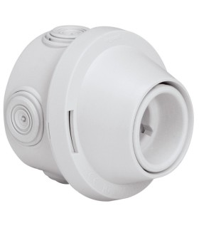 Douille patère Plexo culot B22 250V~ gris