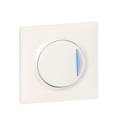 Poussoir voyant lumineux simple Dooxie Blanc - Complet / Legrand