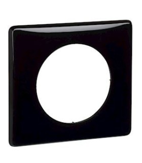 Plaque Céliane Laqué 1 poste finition Noir