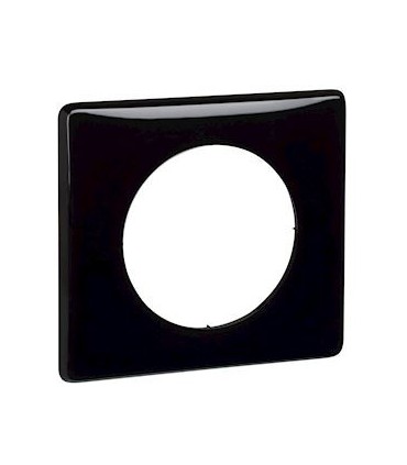 Plaque Céliane Laqué 1 poste finition Noir