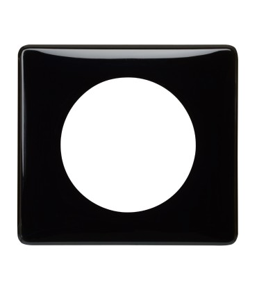 Plaque Céliane Laqué 1 poste finition Noir