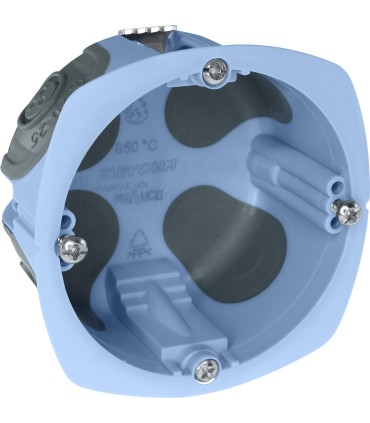 Boite d'encastrement étanche Eurohm cloison sèche à vis 1 poste - prof. 40mm