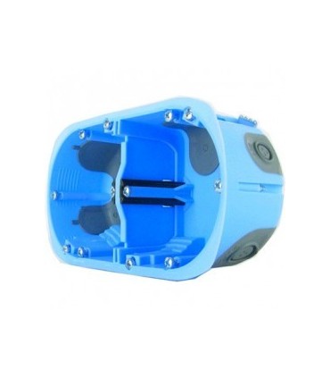 Boite d'encastrement étanche Eurohm cloison sèche a vis - 2 postes - Entraxe 71mm prof. 40mm