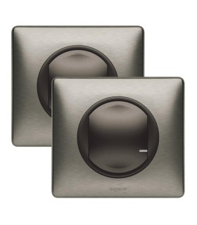 Prêt à poser Céliane créer un va-et-vient : 1 cde sans fil + 1 inter - graphite