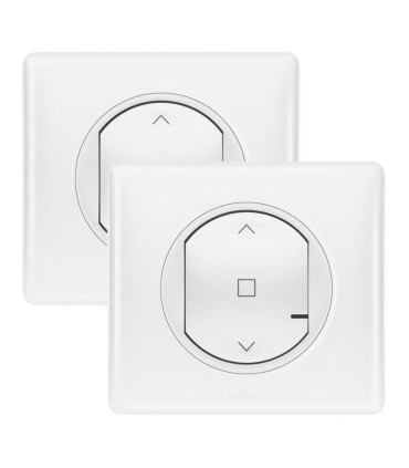 Prêt à poser Céliane volet roulant 1 cde sans fil + 1 inter 230V blanc