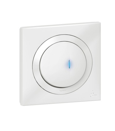 Poussoir simple lumineux Dooxie Blanc Complet - IP44 / Legrand