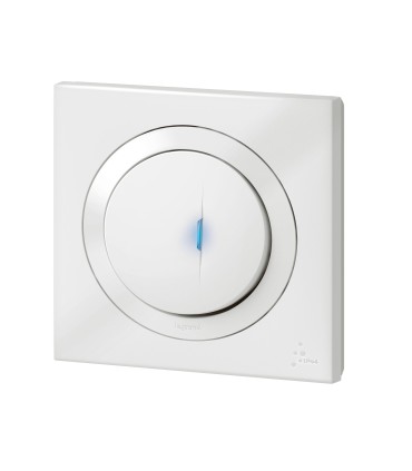 Poussoir simple lumineux Dooxie Blanc Complet - IP44 / Legrand