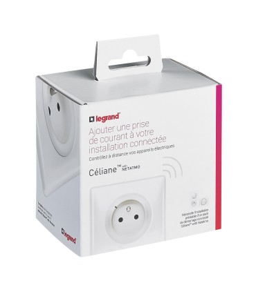Prise connectée  Céliane with Netatmo 16A bornes automatiques complète blanche