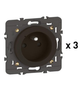 Pack 3 prises connectées Céliane with Netatmo 16A sans plaque graphite