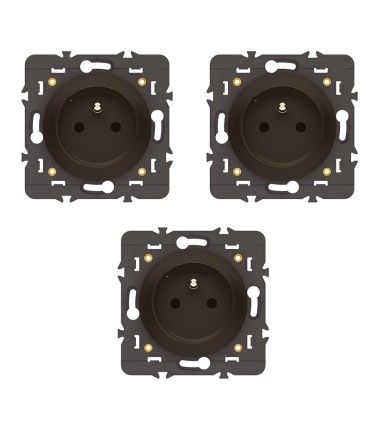 Pack 3 prises connectées Céliane with Netatmo 16A sans plaque graphite