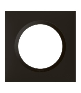 Plaque carrée dooxie 1 poste finition noir velours MAT