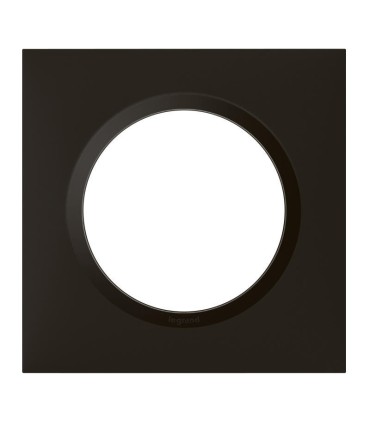 Plaque carrée dooxie 1 poste finition noir velours MAT