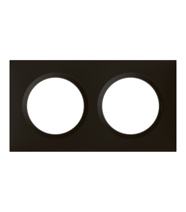 Plaque carrée dooxie 2 postes finition noir velours mat