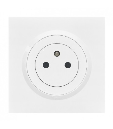 Prise de courant 2P+T Surface Dooxie 16A avec plaque carrée blanche et griffes