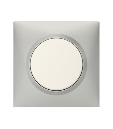 Plaque de finition Dooxie Aluminium - 1 poste / Legrand