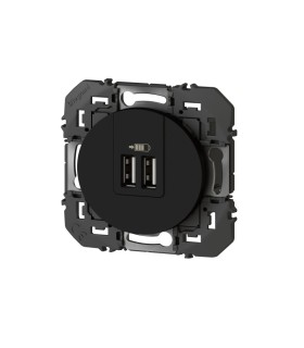 Double  chargeur  USB Type A Dooxie 3A Noir