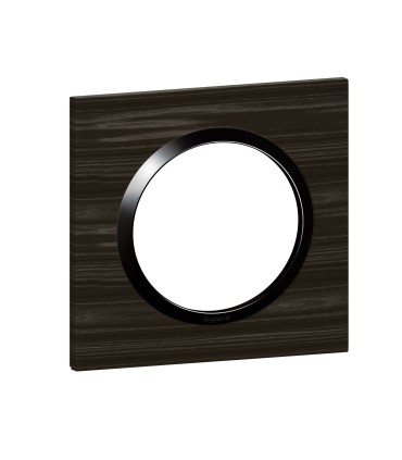 Plaque de finition Dooxie Bois Ébène - 1 poste / Legrand