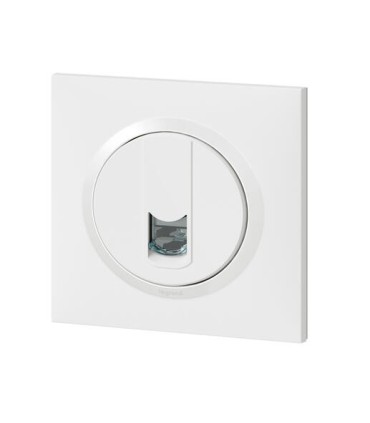 Prise blindée RJ45 catégorie 5e FTP dooxie one livrée avec plaque carrée blanche