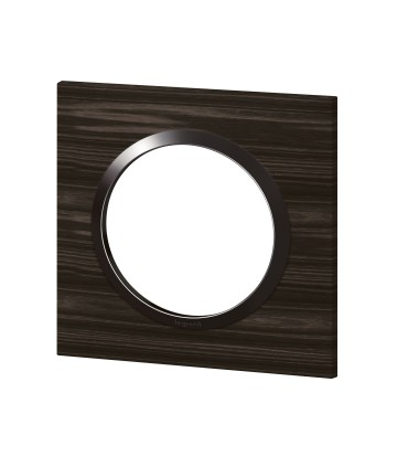 Plaque de finition Dooxie Bois Ébène - 1 poste / Legrand