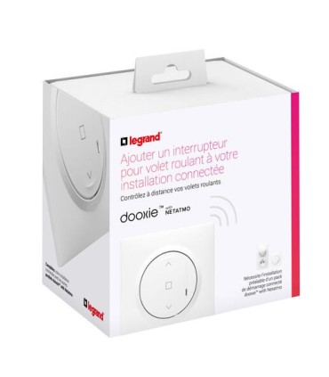 Interrupteur pour volet/store connecté Dooxie with Netatmo - plaque blanc