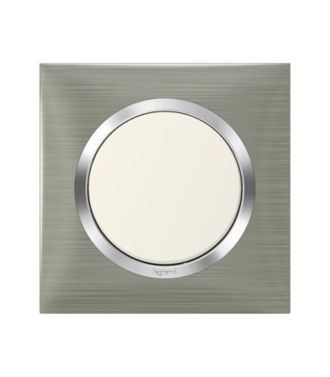 Plaque de finition Dooxie Inox & Chrome - 1 poste / Legrand