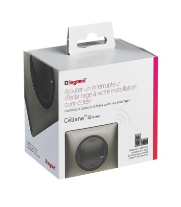 Interrupteur variateur connecté Céliane with Netatmo - plaque graphite