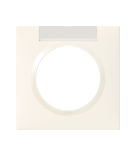 Plaque de finition Dooxie Blanc - 1 poste avec Porte-étiquette / Legrand