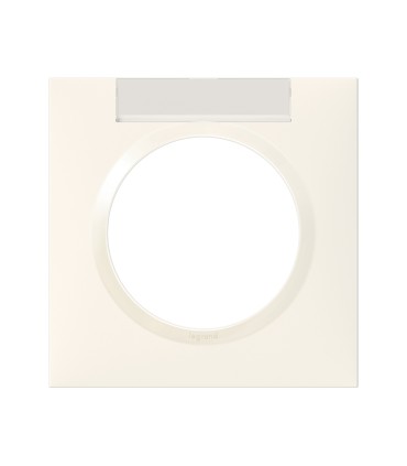 Plaque de finition Dooxie Blanc - 1 poste avec Porte-étiquette / Legrand