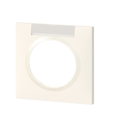 Plaque de finition Dooxie Blanc - 1 poste avec Porte-étiquette / Legrand