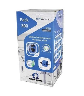 Pack 300 boites encastrement AIR'métic ø 67 mm P40 mm + scie cloche
