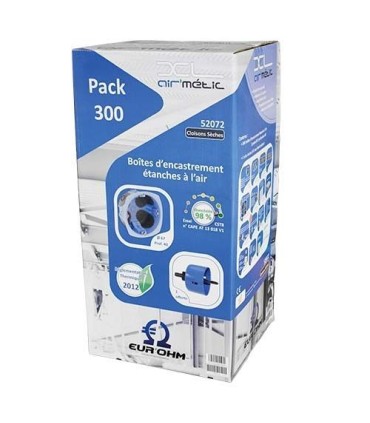 Pack 300 boites encastrement AIR'métic ø 67 mm P40 mm + scie cloche