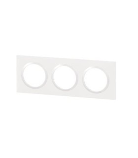 Plaque de finition Dooxie Blanc 3 postes / Legrand