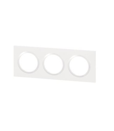 Plaque de finition Dooxie Blanc 3 postes / Legrand