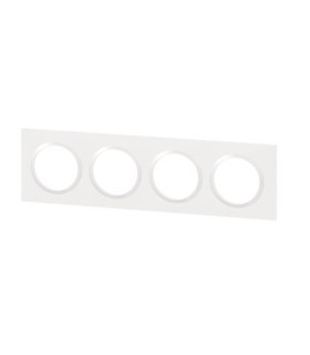 Plaque de finition Dooxie Blanc 4 postes / Legrand