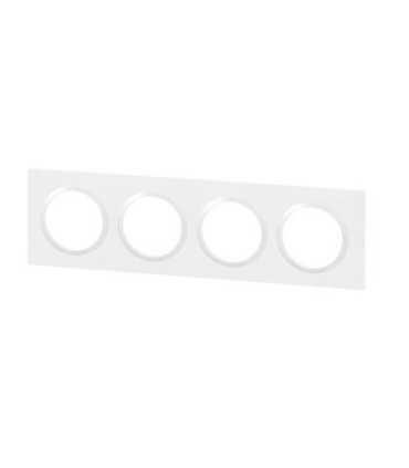 Plaque de finition Dooxie Blanc 4 postes / Legrand