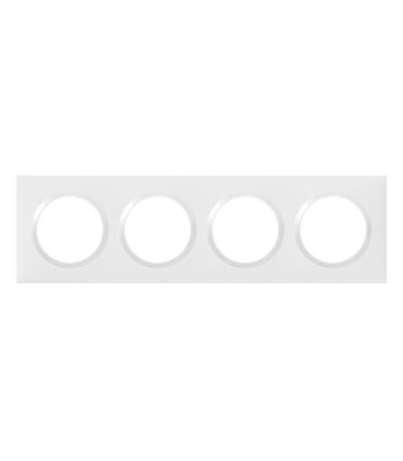 Plaque de finition Dooxie Blanc 4 postes / Legrand