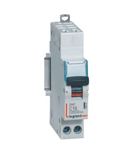 Disjoncteur P+N DNX³ 4500 6kA arrivée borne automatique sortie borne à vis 230V~ 16A courbe C
