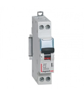 Disjoncteur DNX³ 4500 Phase + Neutre- 2A - courbe C - Connexions à vis