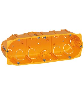 Boîte multipostes Batibox pour cloisons sèches 3 postes profondeur 50mm