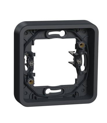 Cadre 1 poste à griffes pour montage encastré Mureva Styl - gris