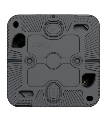 Prise de courant 2P+T Mureva Styl 16A connexion à vis  IP55 - gris