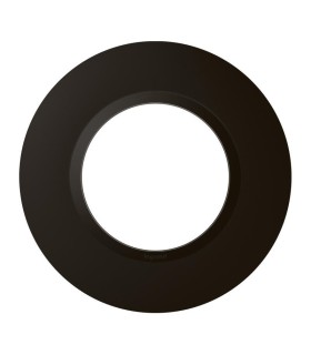 Plaque ronde dooxie 1 poste finition noir velours