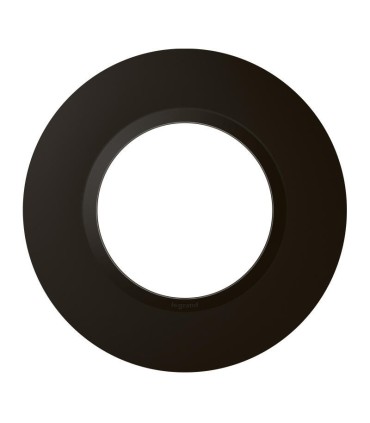 Plaque ronde dooxie 1 poste finition noir velours