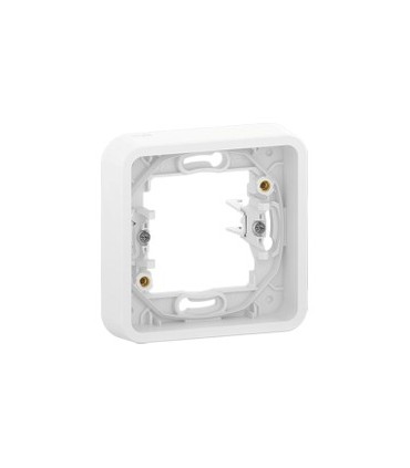 Cadre 1 poste à griffes pour montage encastré Mureva Styl - blanc