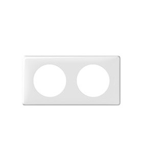 Plaque blanc 2 postes Legrand celiane entraxe 71mm