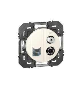 Prise TV-SAT + RJ45 cat6 STP Dooxie Blanc / Legrand
