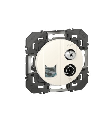 Prise TV-SAT + RJ45 cat6 STP Dooxie Blanc / Legrand