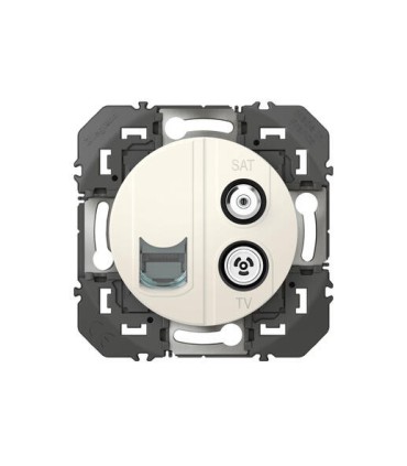 Prise TV-SAT + RJ45 cat6 STP Dooxie Blanc / Legrand